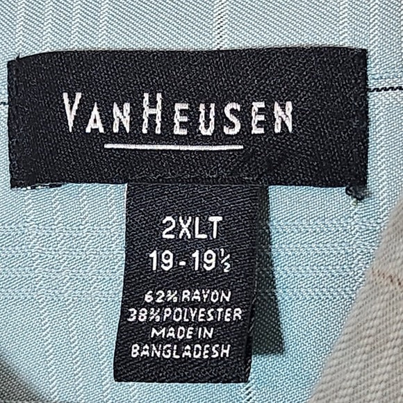 Van Heusen Plaid Short Sleeve Button Down Shirt Size 2XLT