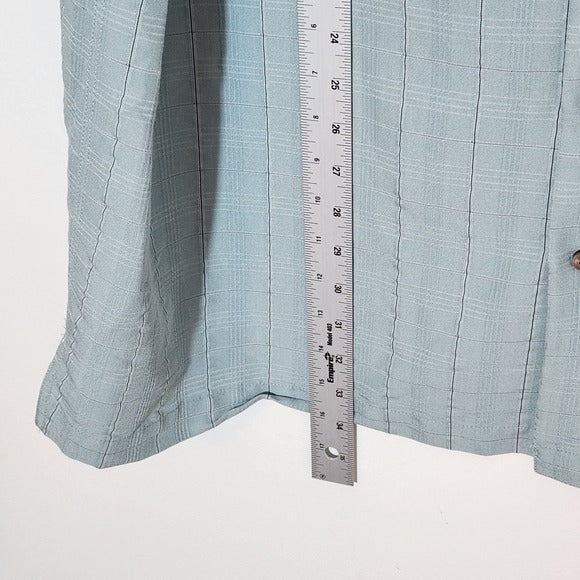 Van Heusen Plaid Short Sleeve Button Down Shirt Size 2XLT