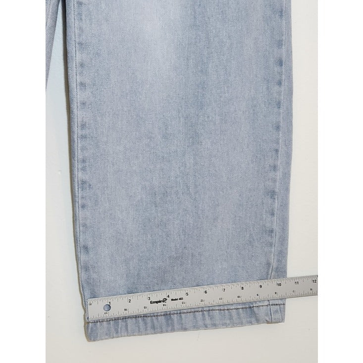 Madden Girl Light Wash Cargo Wide Leg Pull-On Jeans Size Medium