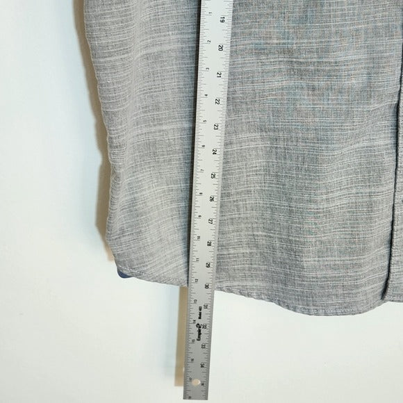PD & C Gray Short Sleeve Button Down Shirt Size 3X