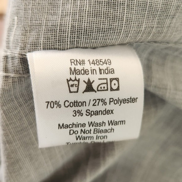 PD & C Gray Short Sleeve Button Down Shirt Size 3X