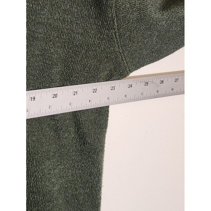 Pacific and Co. Green Textured Knit Crew Neck Sweatshirt Pullover Size Large
