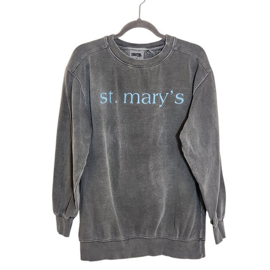 MV Sport St. Mary’s Gray Mineral Wash Sweatshirt Size Medium