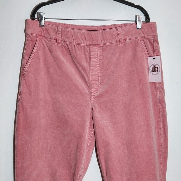 Juicy Couture Pink Corduroy Skinny Pants Size 18 NWT