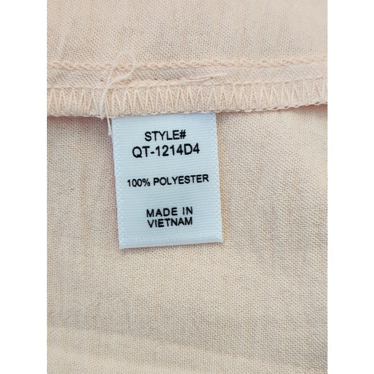 Zenana Pale Peach Blush V-Neck Oversized Blouse Size Small