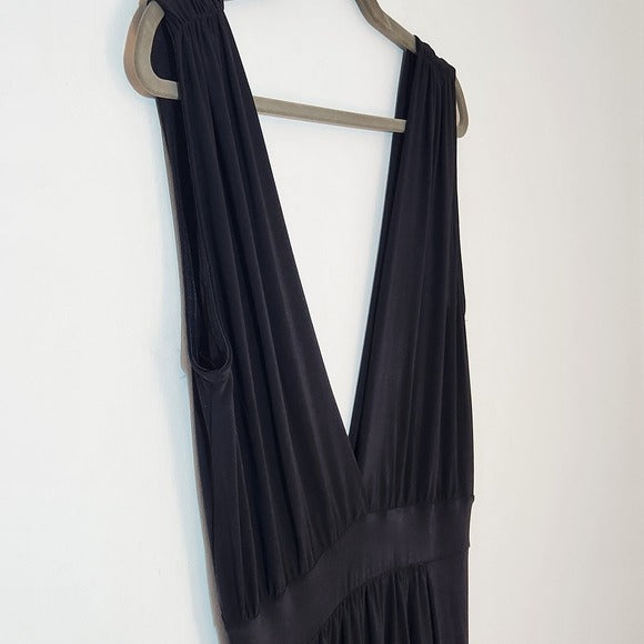 Fashion Nova Dramatic Black Sleeveless Maxi Top Size XL