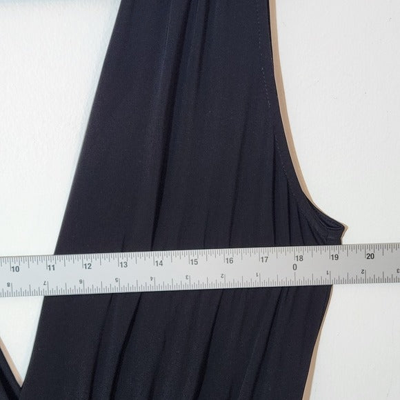 Fashion Nova Dramatic Black Sleeveless Maxi Top Size XL