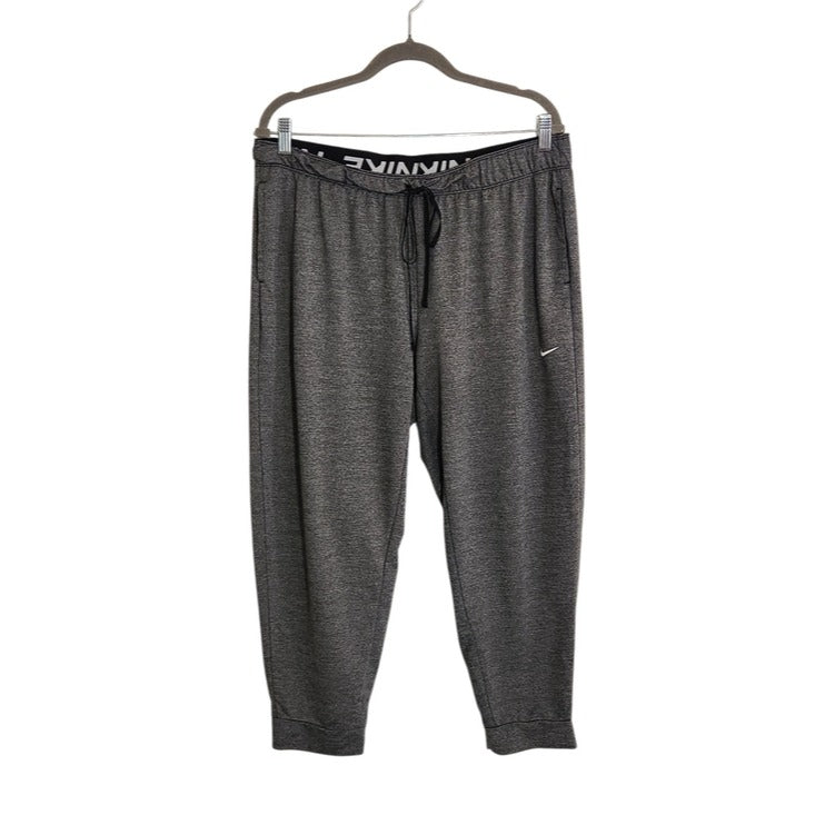 Nike Women's Gray Cropped Dri-Fit Jogger Pants Size XL