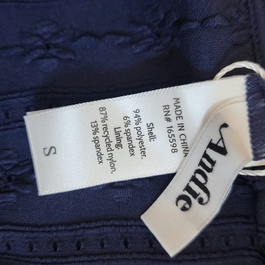Andie Navy Swim Bottom NWT Size Small Navy Andie Swim Bikini Bottom