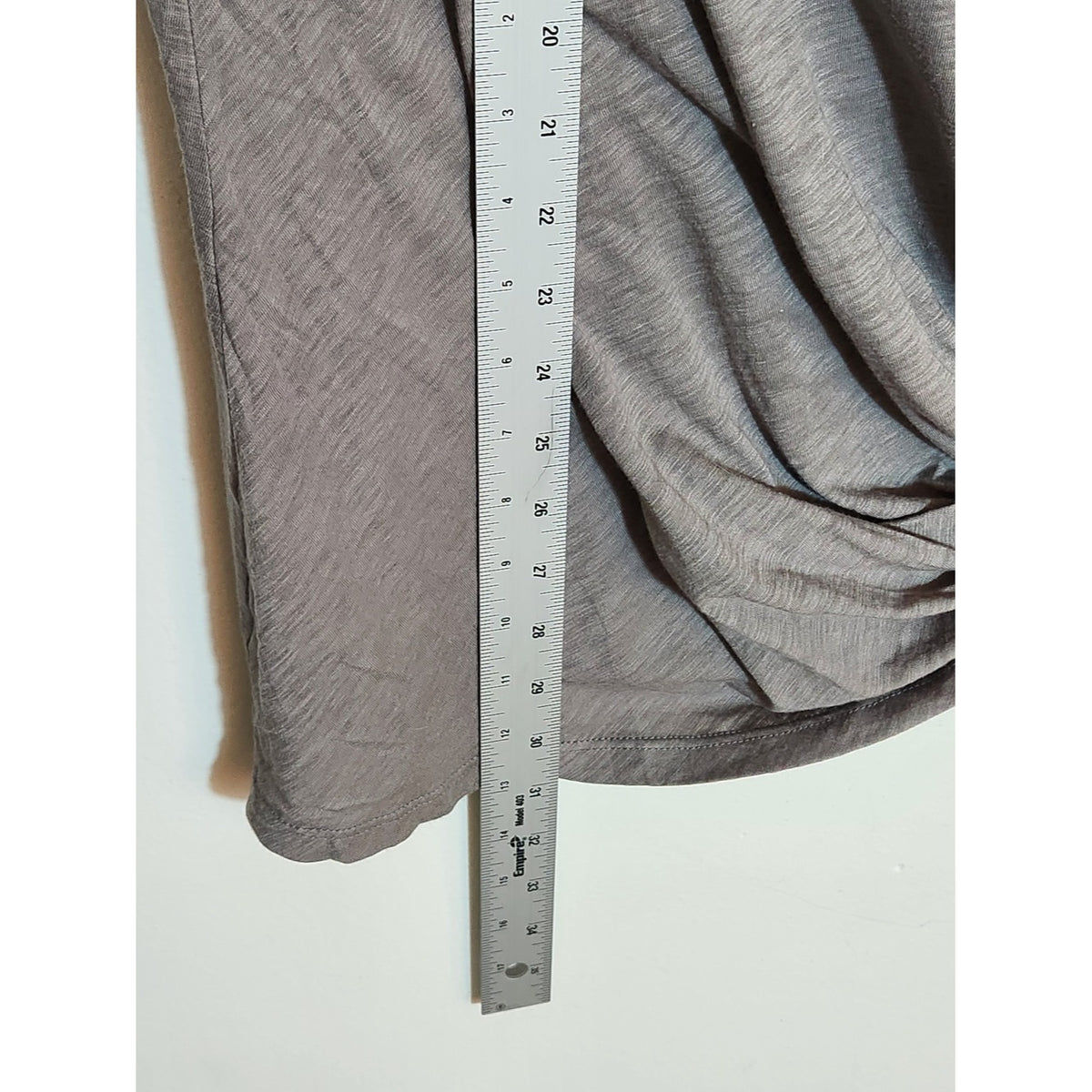 Nine Britton Levie Lightweight Gray Knot Front Short Sleeve Tee Size 2X NWOT