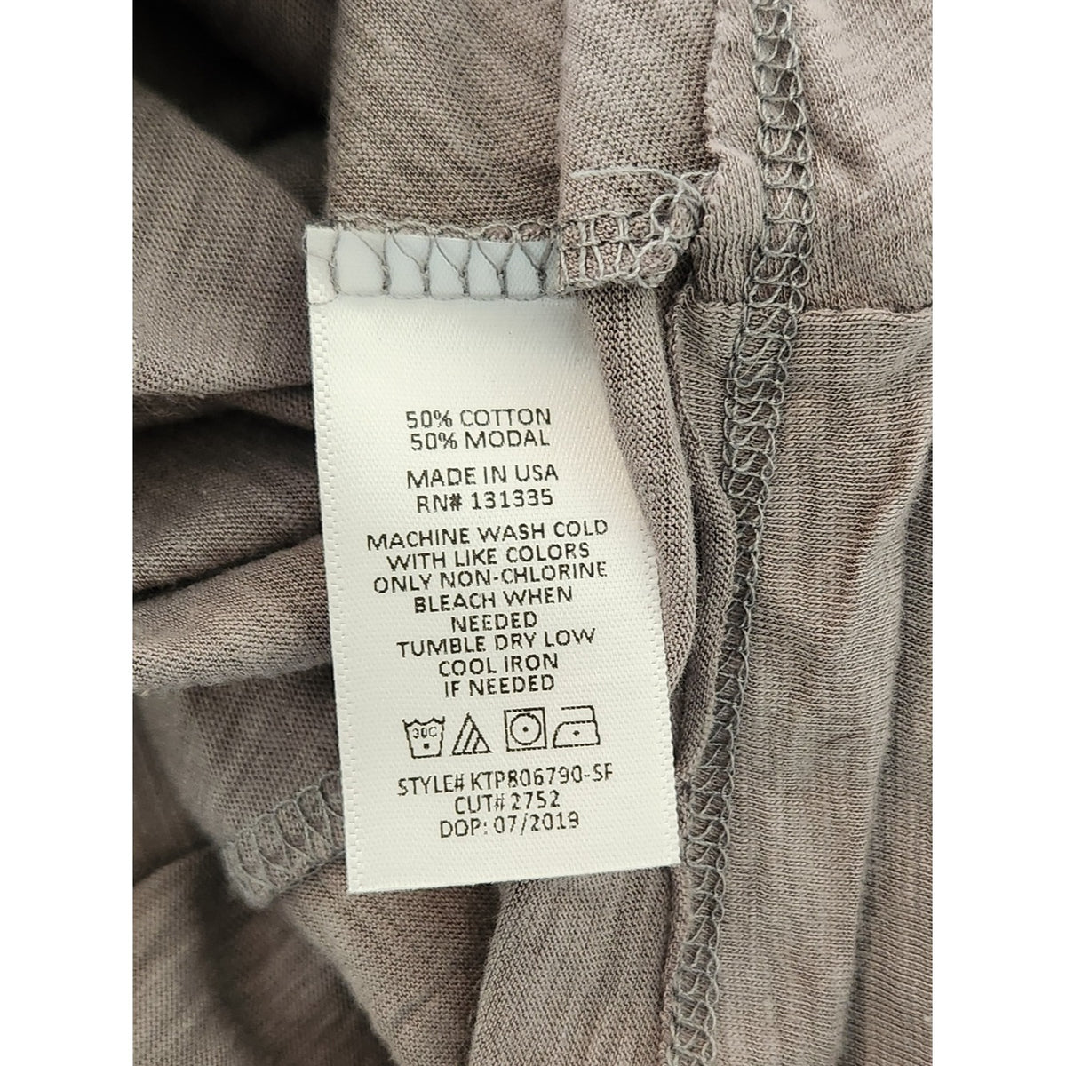 Nine Britton Levie Lightweight Gray Knot Front Short Sleeve Tee Size 2X NWOT