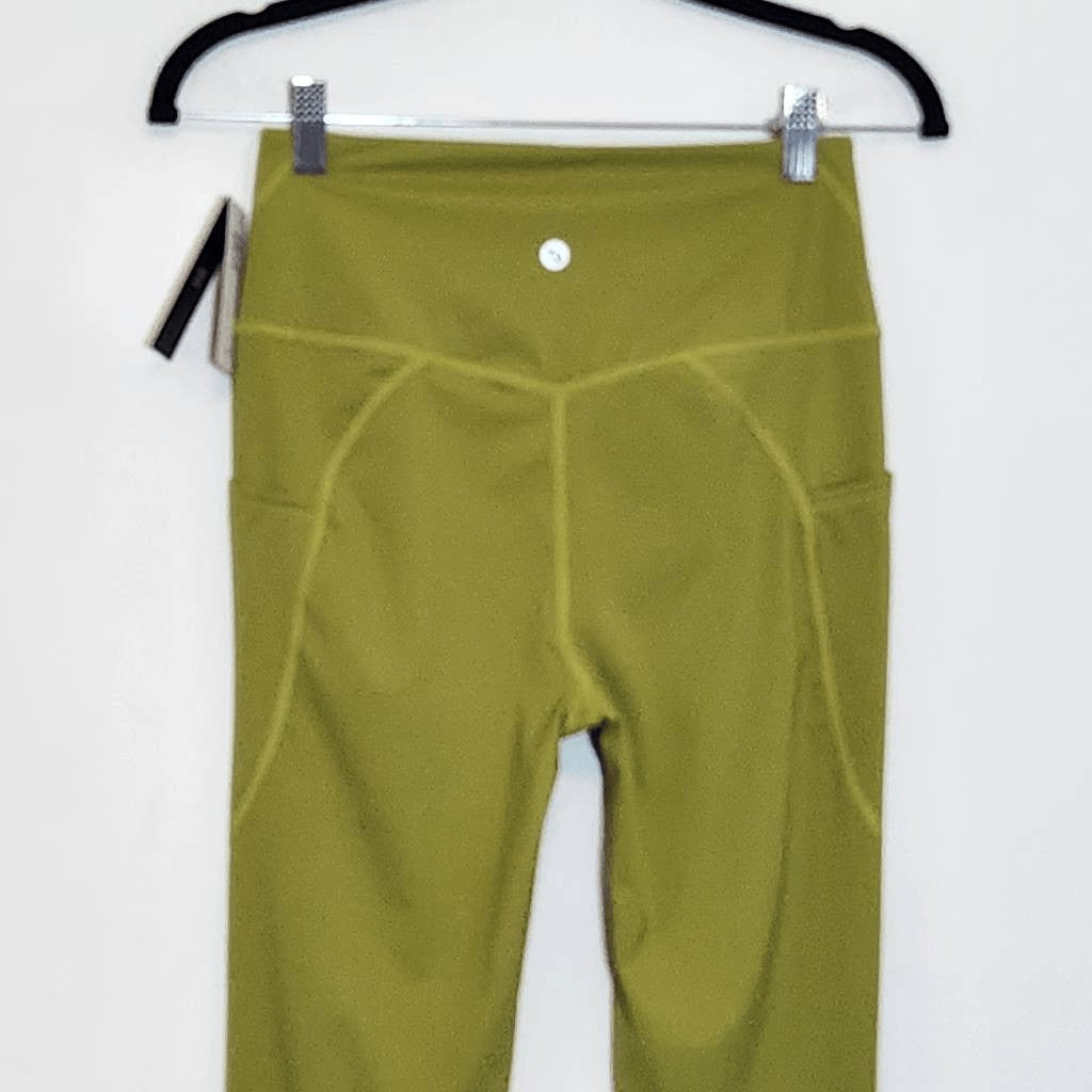 Baleaf Chartreuse Green Cropped Leggings NWT Size Small Green Leggings