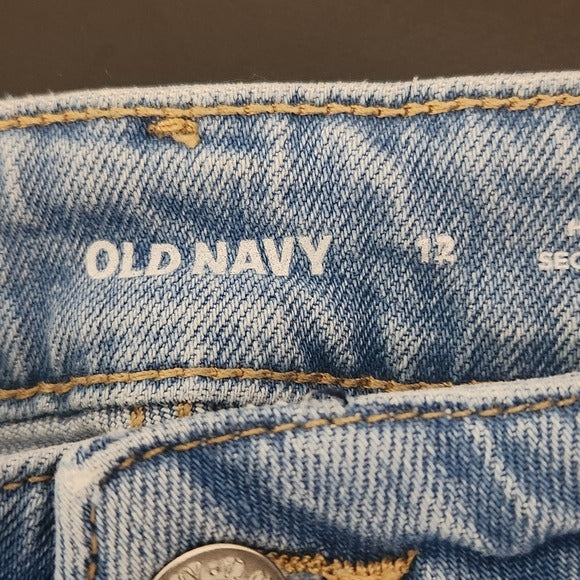 Old Navy High-Rise Distressed Flare Leg Jeans Size 12