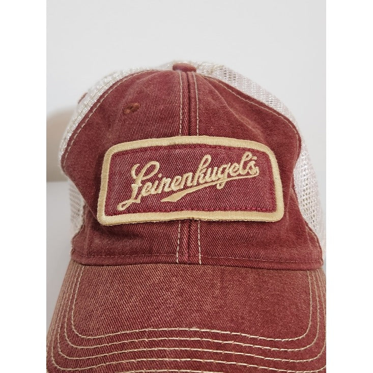 Legacy Leinenkugel's Distressed Burgundy Trucker Hat Adjustable