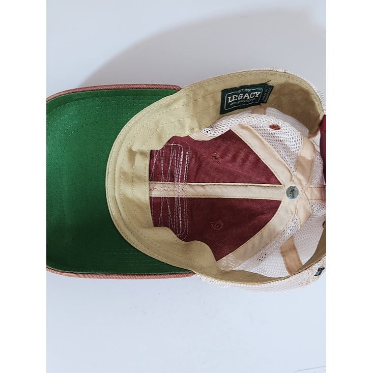 Legacy Leinenkugel's Distressed Burgundy Trucker Hat Adjustable