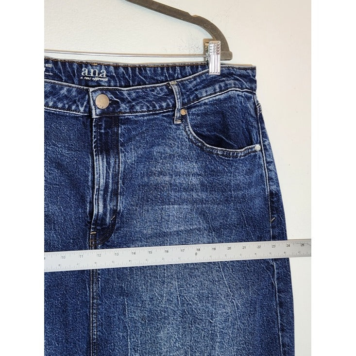A.N.A High Rise Denim Maxi Skirt Size 16W Long Jean Skirt