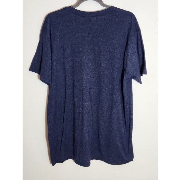 Hanes Mens Samuel Adams Heather Navy Graphic Tee Size XL