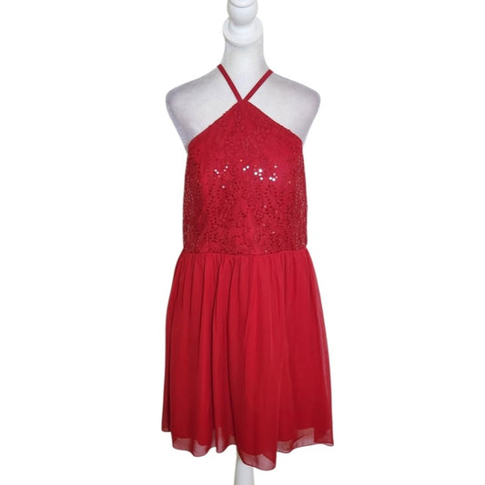Speechless Red Sequin Mini Party Dress Size 13