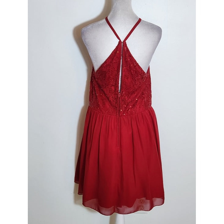 Speechless Red Sequin Mini Party Dress Size 13