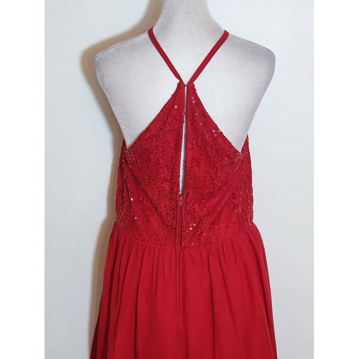 Speechless Red Sequin Mini Party Dress Size 13