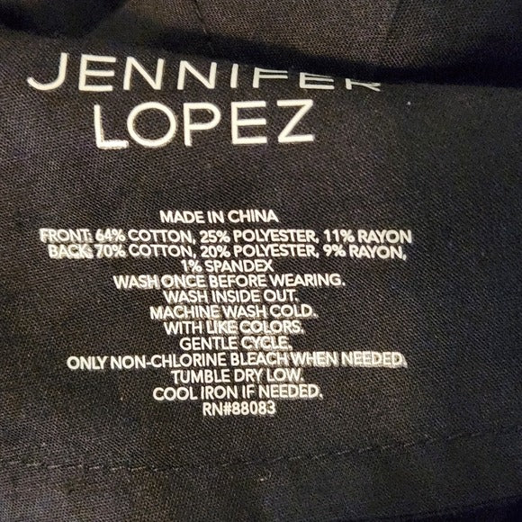 Jennifer Lopez Black Distressed Skinny Ankle Jeans Size 16 NWT