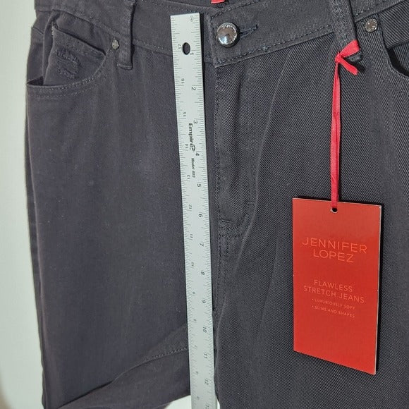 Jennifer Lopez Black Distressed Skinny Ankle Jeans Size 16 NWT