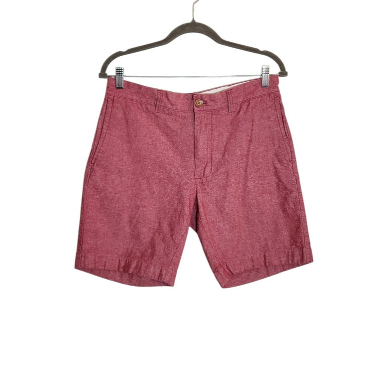 J. Crew Red Chambray Shorts Size 31
