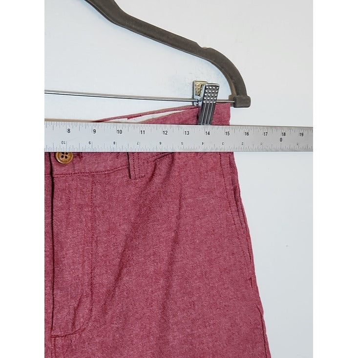 J. Crew Red Chambray Shorts Size 31