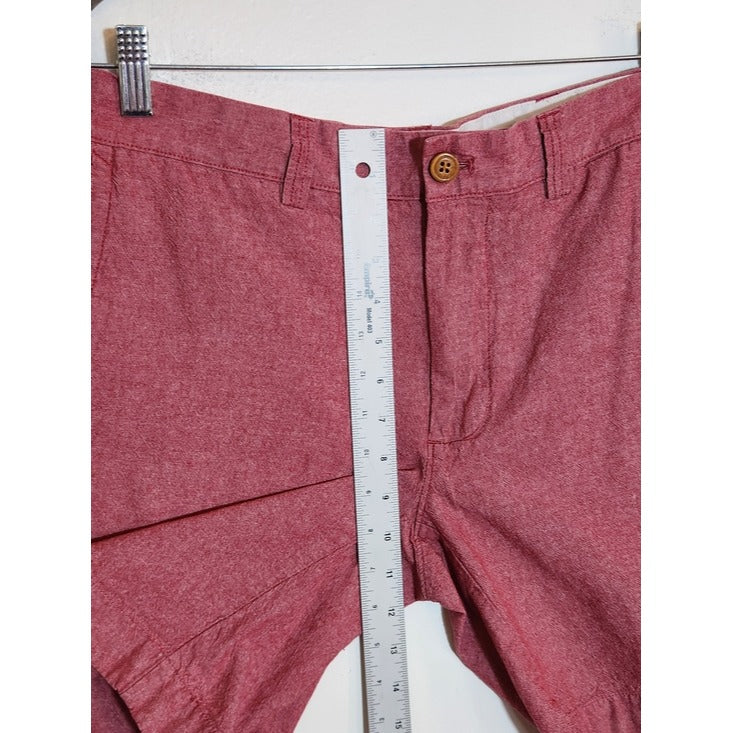 J. Crew Red Chambray Shorts Size 31