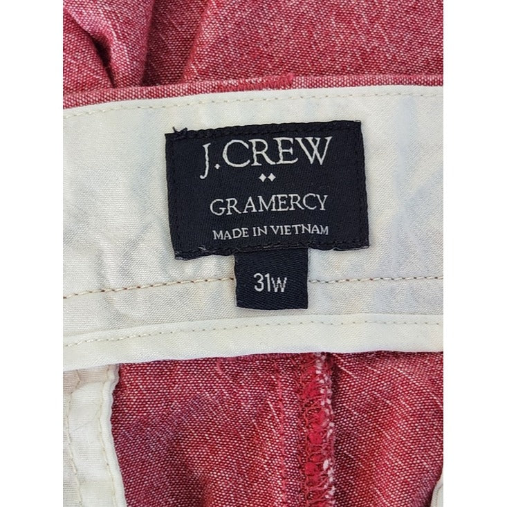 J. Crew Red Chambray Shorts Size 31