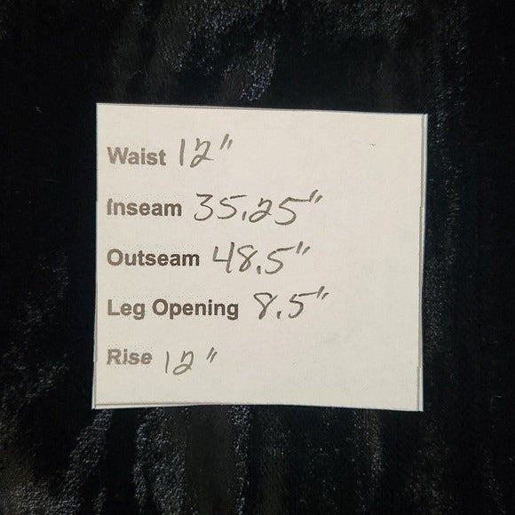 Boohoo Black Velvet Pants NWT Size 2 Tall Black Tapered Crinkle Pants