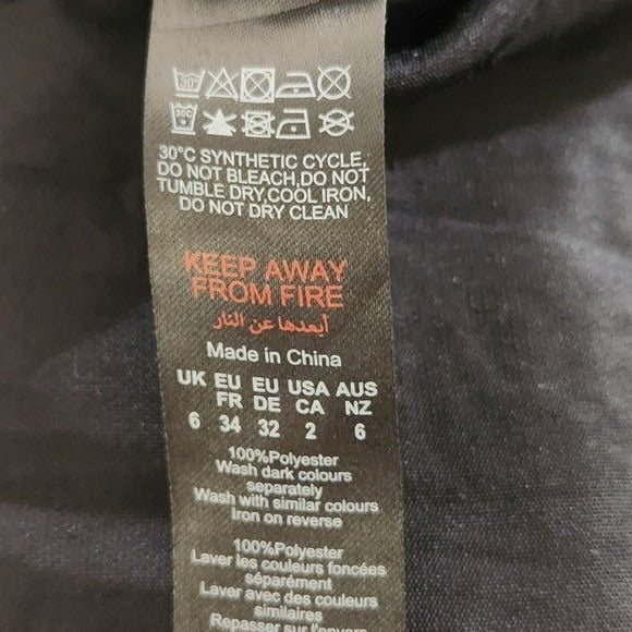 Boohoo Black Velvet Pants NWT Size 2 Tall Black Tapered Crinkle Pants