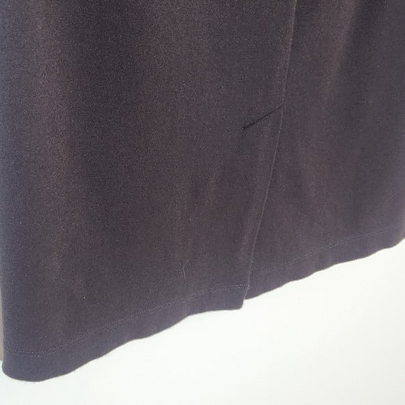 Eileen Fisher Dark Brown Straight Skirt Size Small Brown Knit Skirt