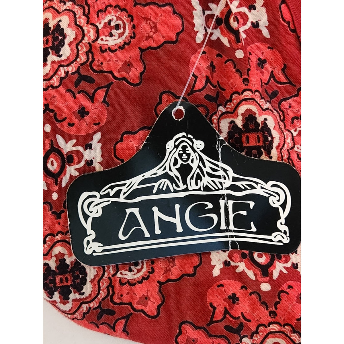 Angie Red and Black Boho Print Strappy Back Mini Dress NWT Size Medium