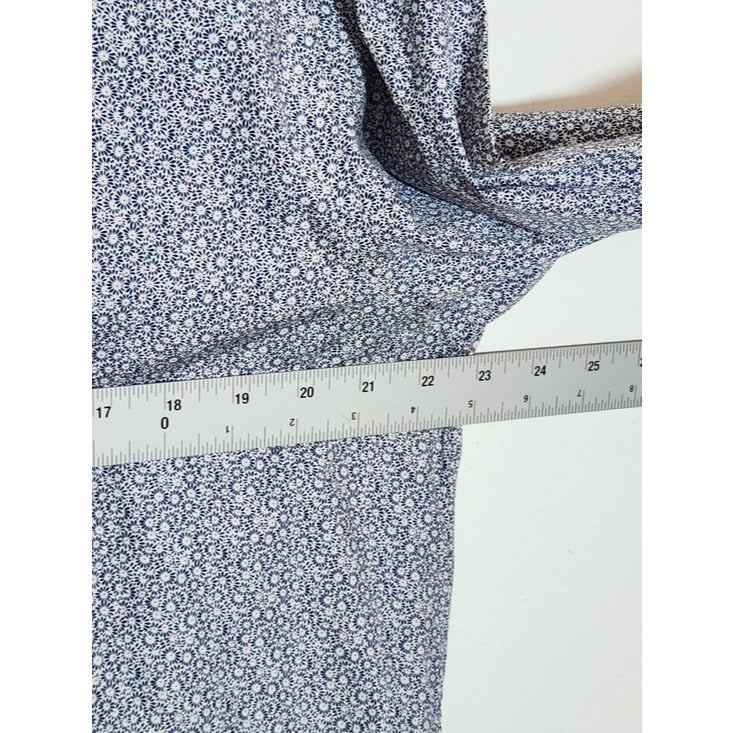 Culturata Mens Blue Floral Print Dress Shirt Size XL 17.5/44