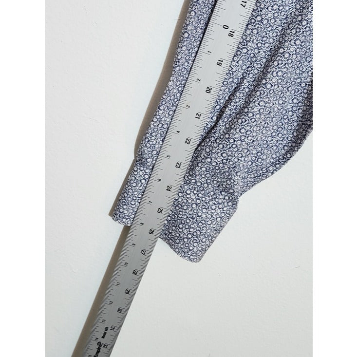 Culturata Mens Blue Floral Print Dress Shirt Size XL 17.5/44