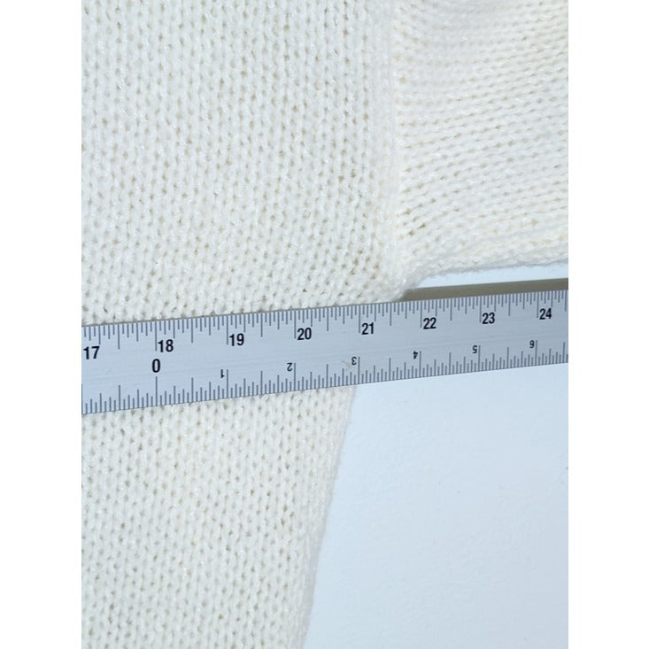 Luna Ivy Cream Open Cardigan Sweater with Butterfly Detail Size Small