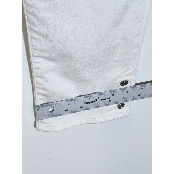 Chico's White Slim Leg Girlfriend Capri Jeans Size 6 Petite