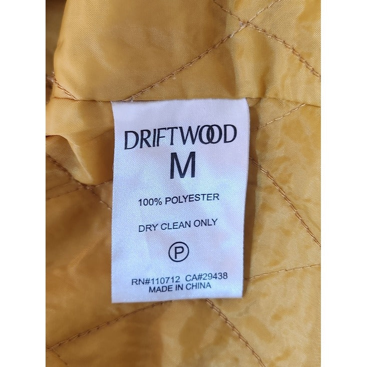 Driftwood Yellow and Purple Plaid Ryan Sherpa Teddy Jacket Size Medium