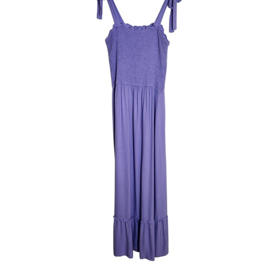 Zesica Cottagecore Purple Smocked Maxi Dress Size Large