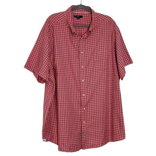 Daniel Cremieux Pink Plaid Short Sleeve Button Down Shirt Size 3X Big