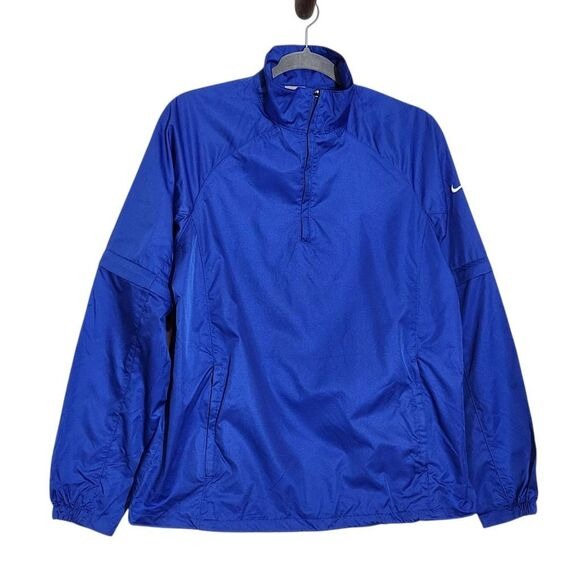 Nike Blue Fit Storm Convertible Jacket Size Large Nike Men's Blue Zip-Up Jacket