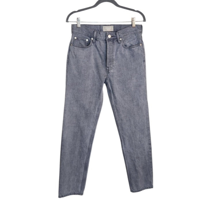 Everlane Gray Straight Leg Jeans Button Fly Size 25 Long