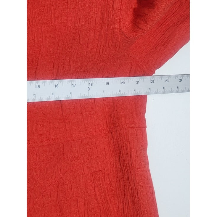 Jones New York Coral Red Textured Blazer Size 16