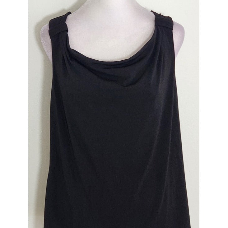 Magaschoni Black Draped Tank Top Size Small