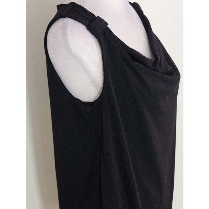 Magaschoni Black Draped Tank Top Size Small