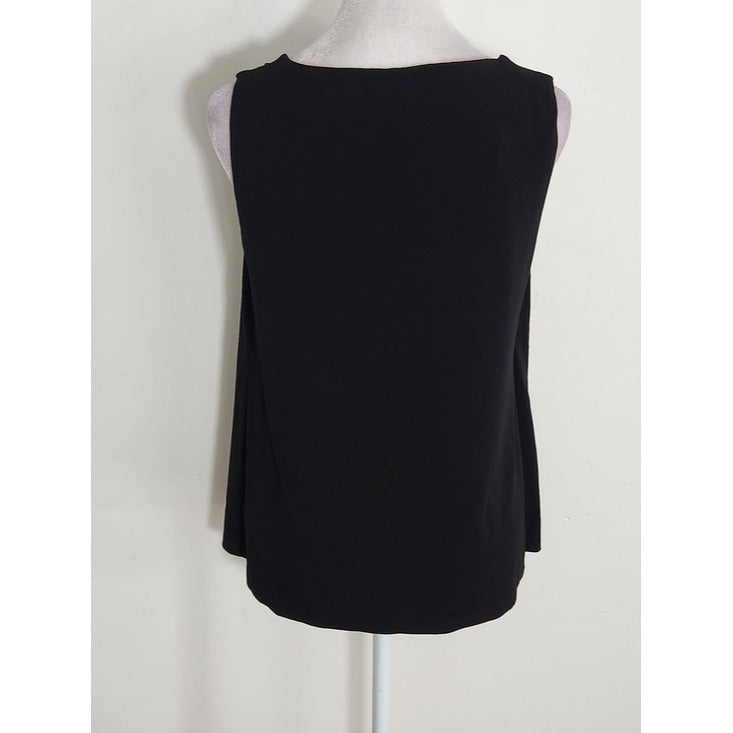 Magaschoni Black Draped Tank Top Size Small
