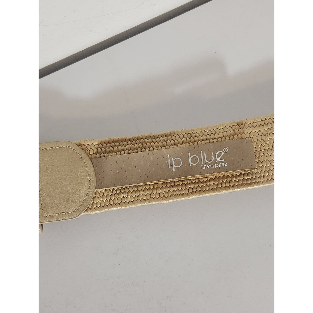 LP Blue by Linea Pella Cream Woven Belt Size Large