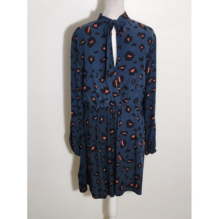 Shein Teal Blue Leopard Print Mini Dress Size Large