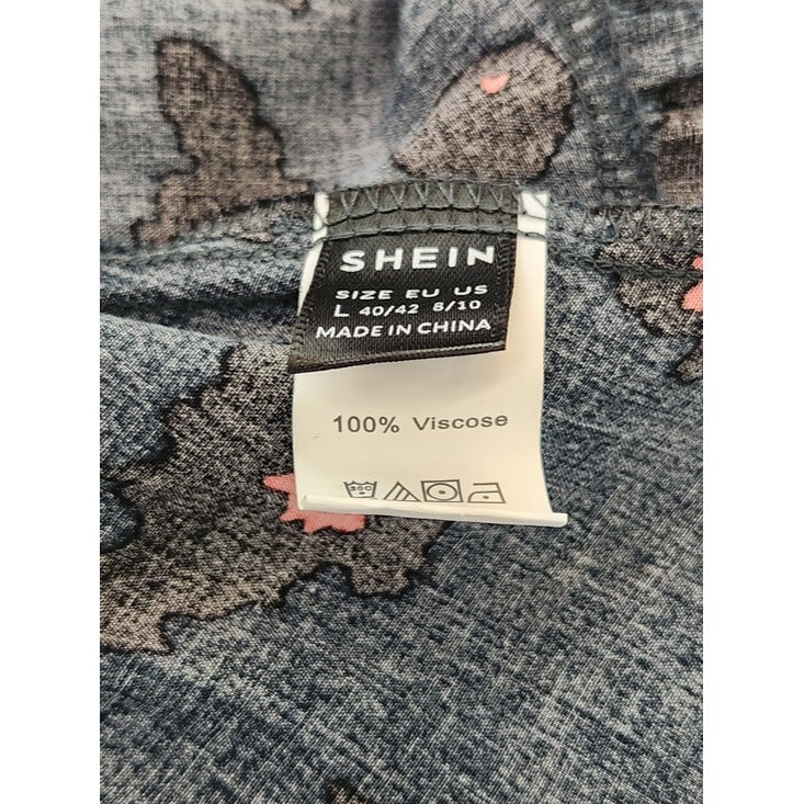 Shein Teal Blue Leopard Print Mini Dress Size Large